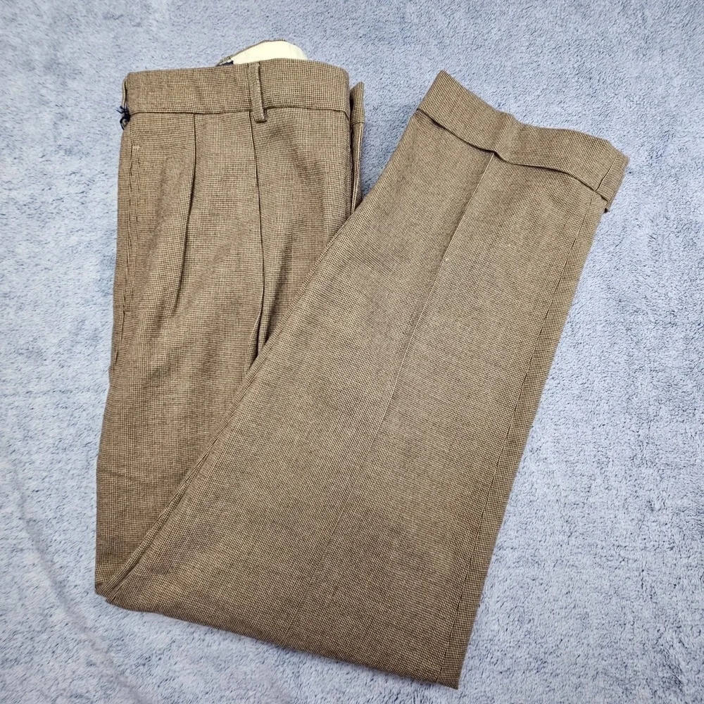 Vintage Polo Ralph Lauren Hayward Pants Mens 34x30 Houndstooth Pleated Cuffed